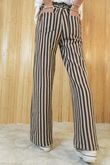 Shoreditch Stripe Lounge Flare Trouser Chocolate & Latte -